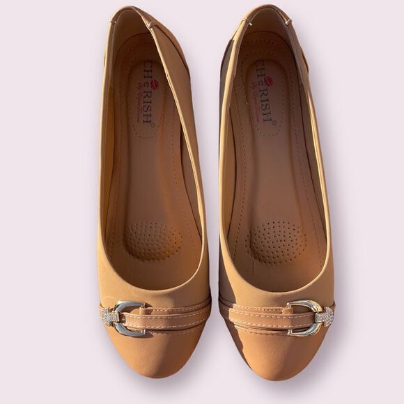 New without Box Cherish Tan Flats Size 11 - Picture 5 of 6